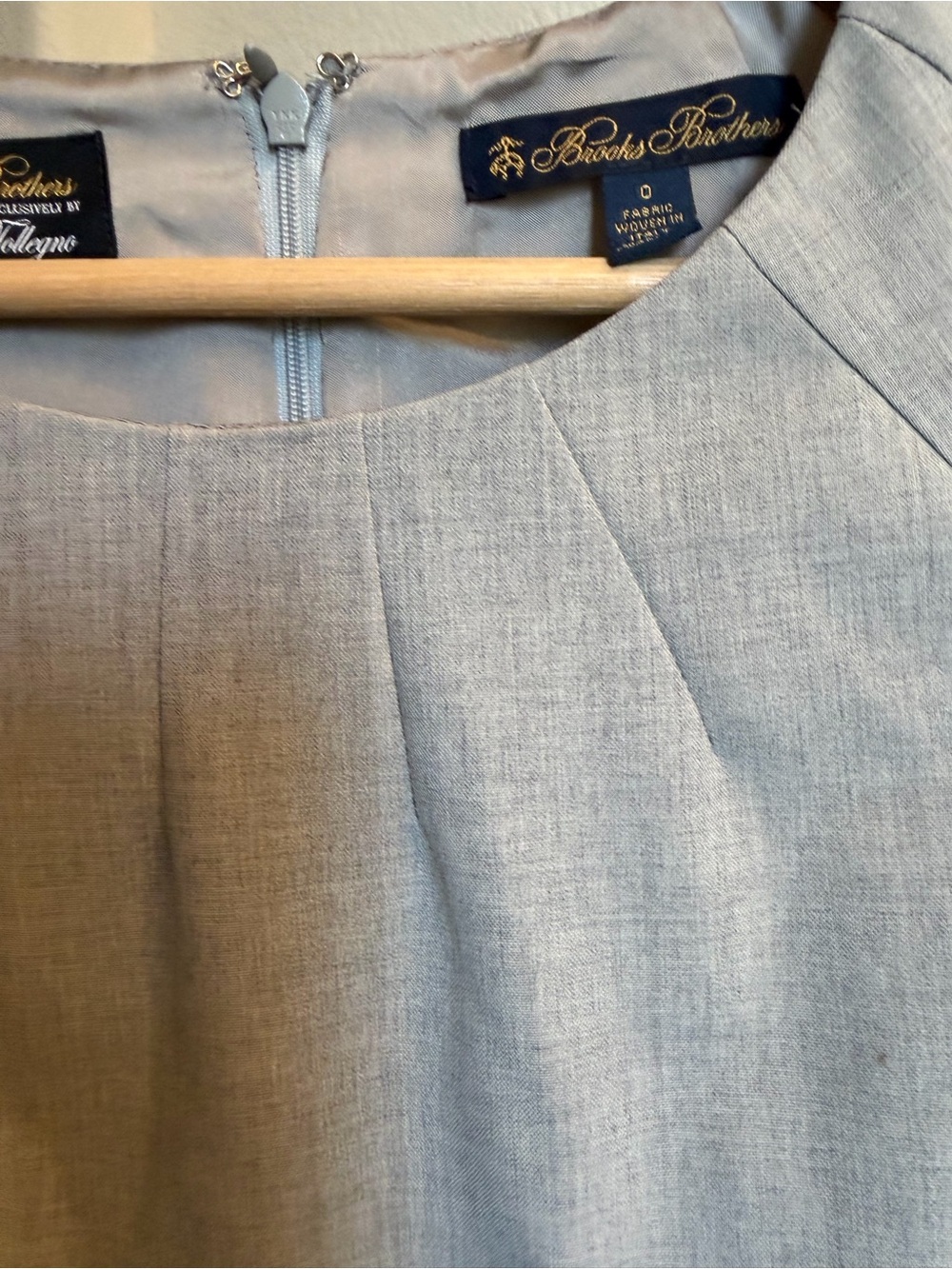 Brooks Brothers Light Gray Cap-Sleeve Sheath Midi Dress - Picture 2 of 9